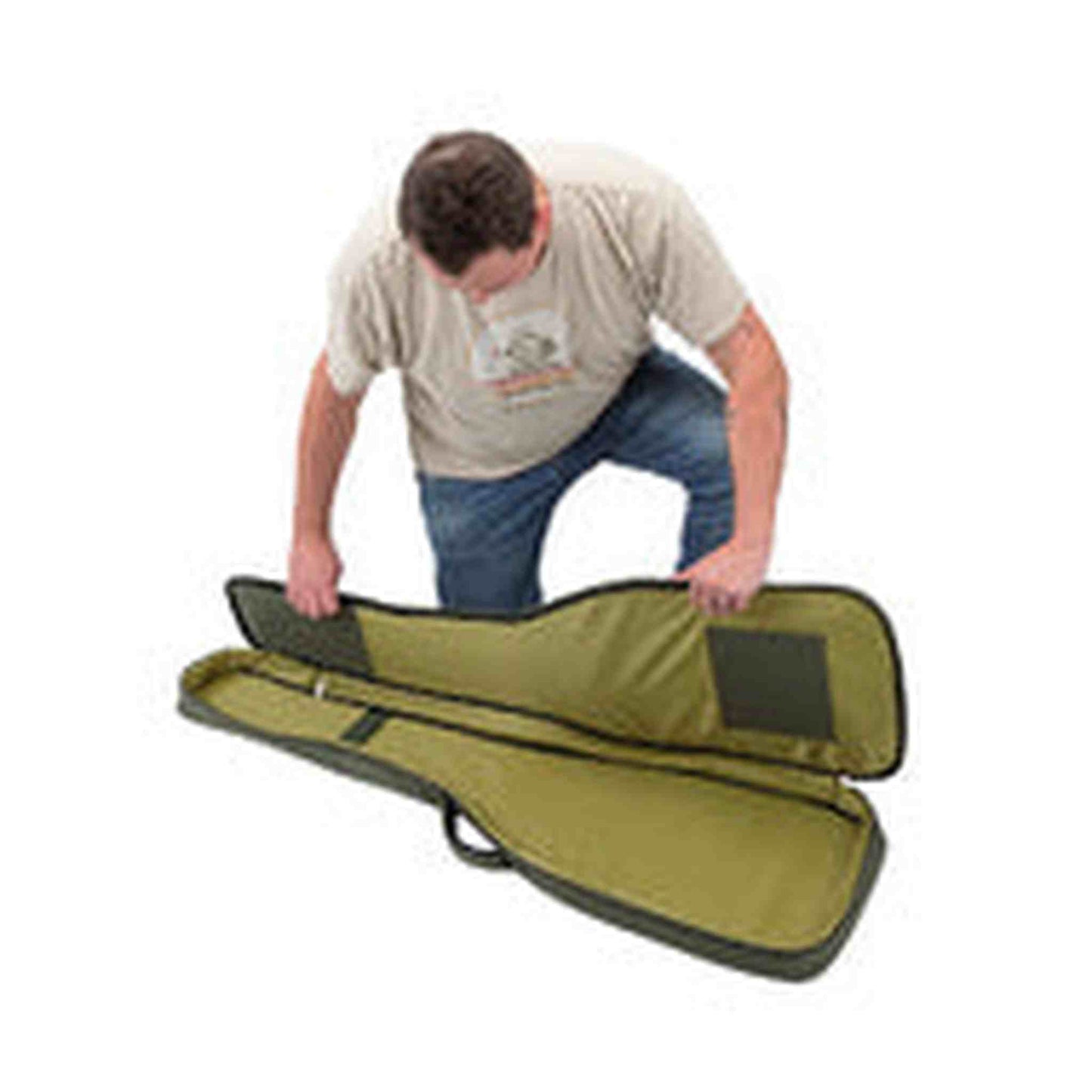 On Stage Adventure Series Electric Bass Guitar Gig Bag in Green/Brown