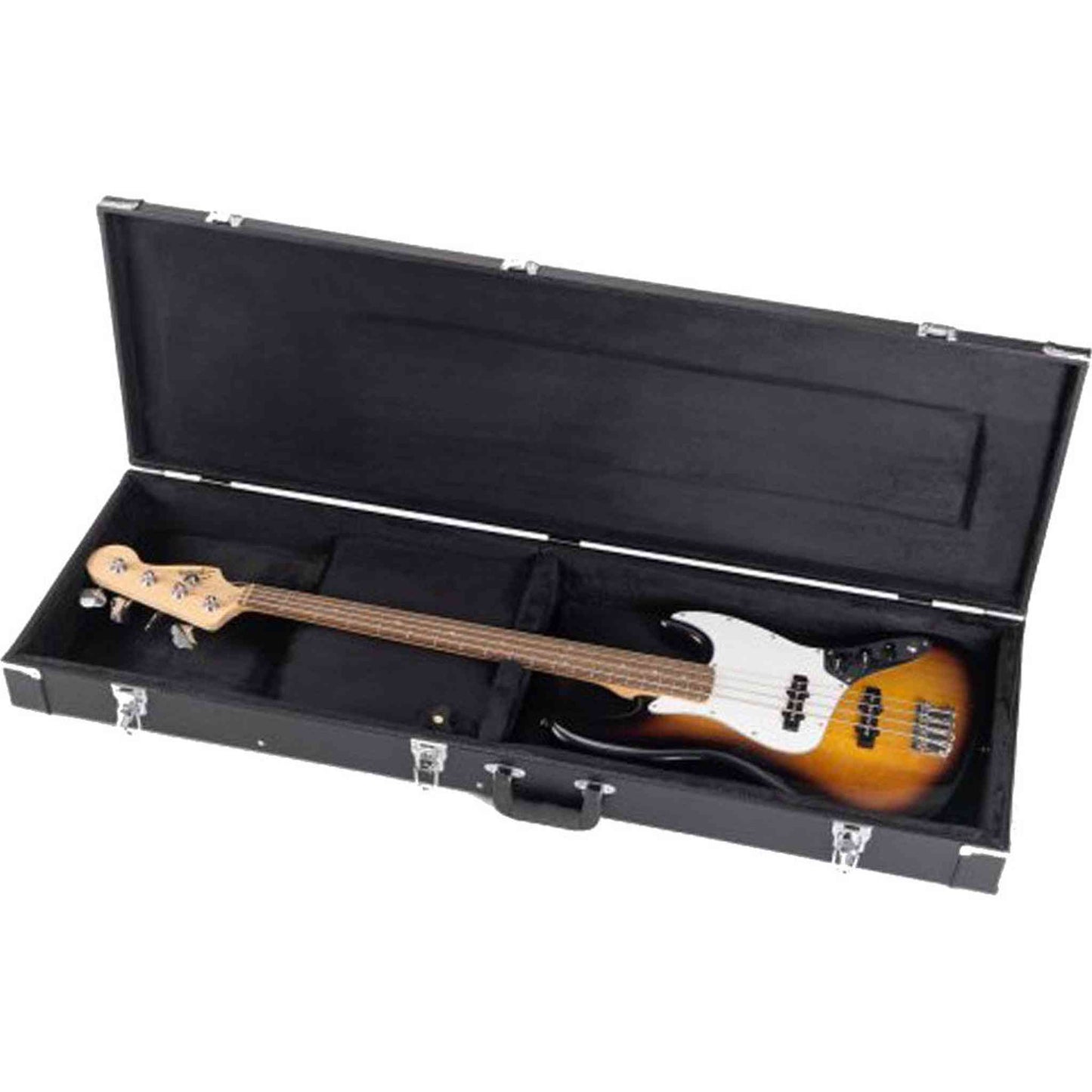 On Stage Hardshell Electric Bass Guitar Case - Black