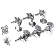 GT Acoustic/Electric Guitar Covered Tuning Machines in Chrome Finish (3+3)