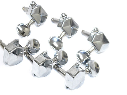 GT Electric Guitar Covered Tuning Machines in Chrome Finish (6-inline)