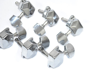 GT Electric Guitar Covered Tuning Machines in Chrome Finish (6-inline)
