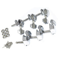 GT Electric Guitar Covered Tuning Machines in Chrome Finish (6-inline)