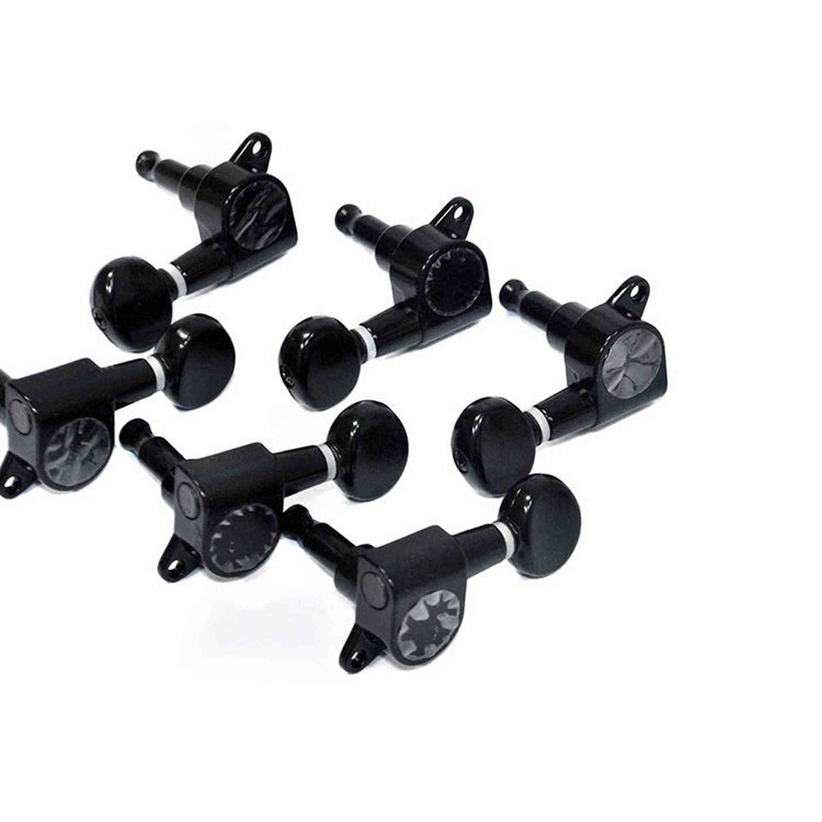 GT Electric Guitar Sealed Tuning Machines in Black Finish (6-inline)