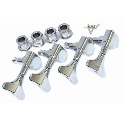 GT Left-Handed Electric Bass Guitar Sealed Tuning Machines in Chrome Finish (4-Inline)