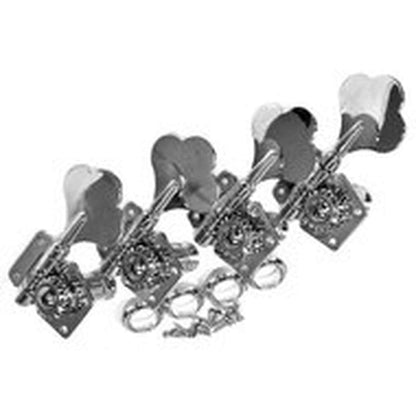 GT Electric Bass Guitar Open Gear Tuning Machines in Chrome Finish (4-Inline)  GT Electric Bass Guitar Open Gear Tuning Machines in Chrome Finish (4-Inline)