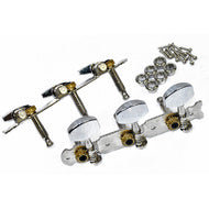 GT Acoustic Guitar Open Gear Tuning Machines on Plate in Nickel Finish (3+3)