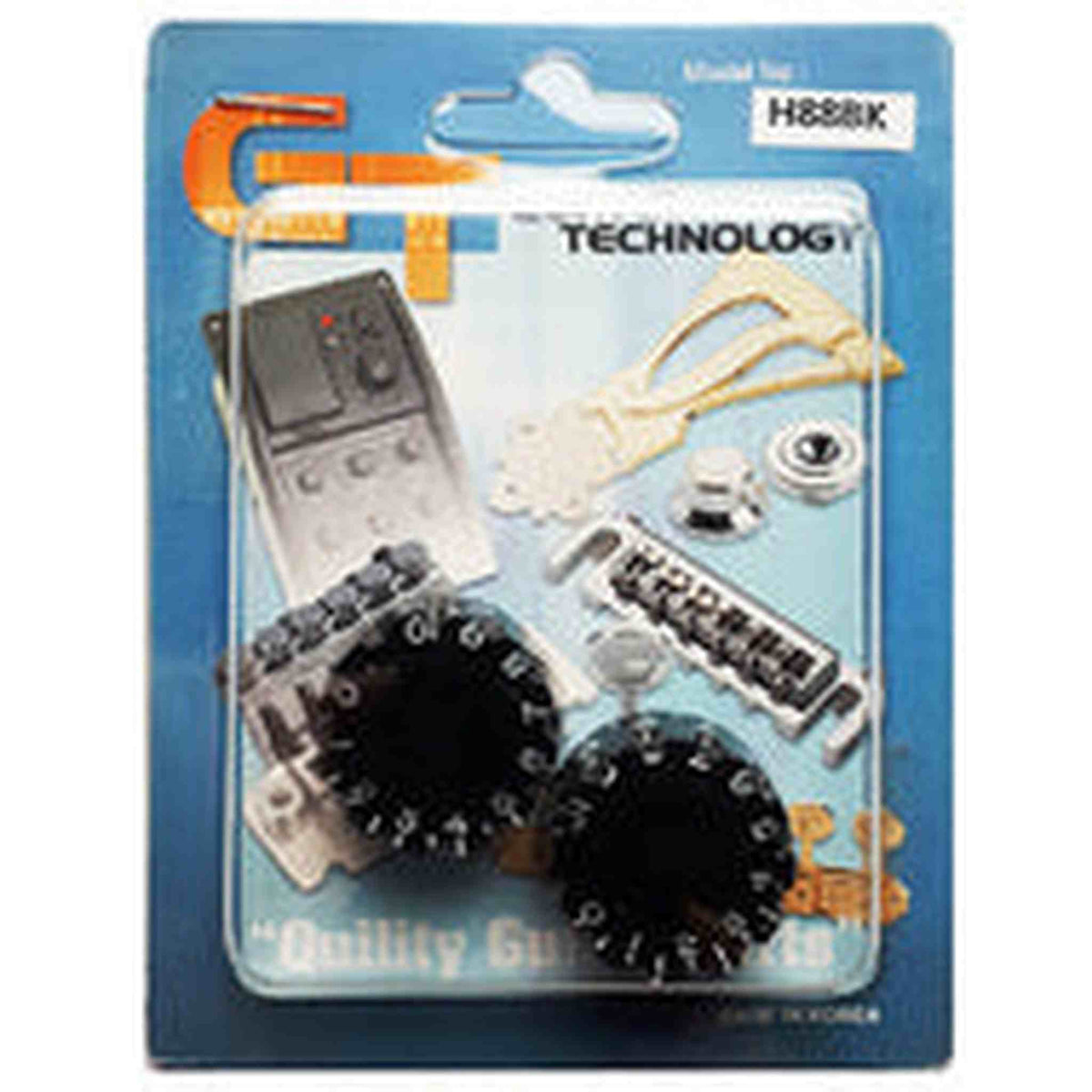 GT Acrylic Notched Edge Speed Knobs in Black (Pk-2)