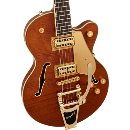 Gretsch Electromatic Limited Edition Flame Okoume Broadkaster Jr Centre Block Single-Cut w/ Bigsby - Roundup Orange from Joondalup Music Centre 3