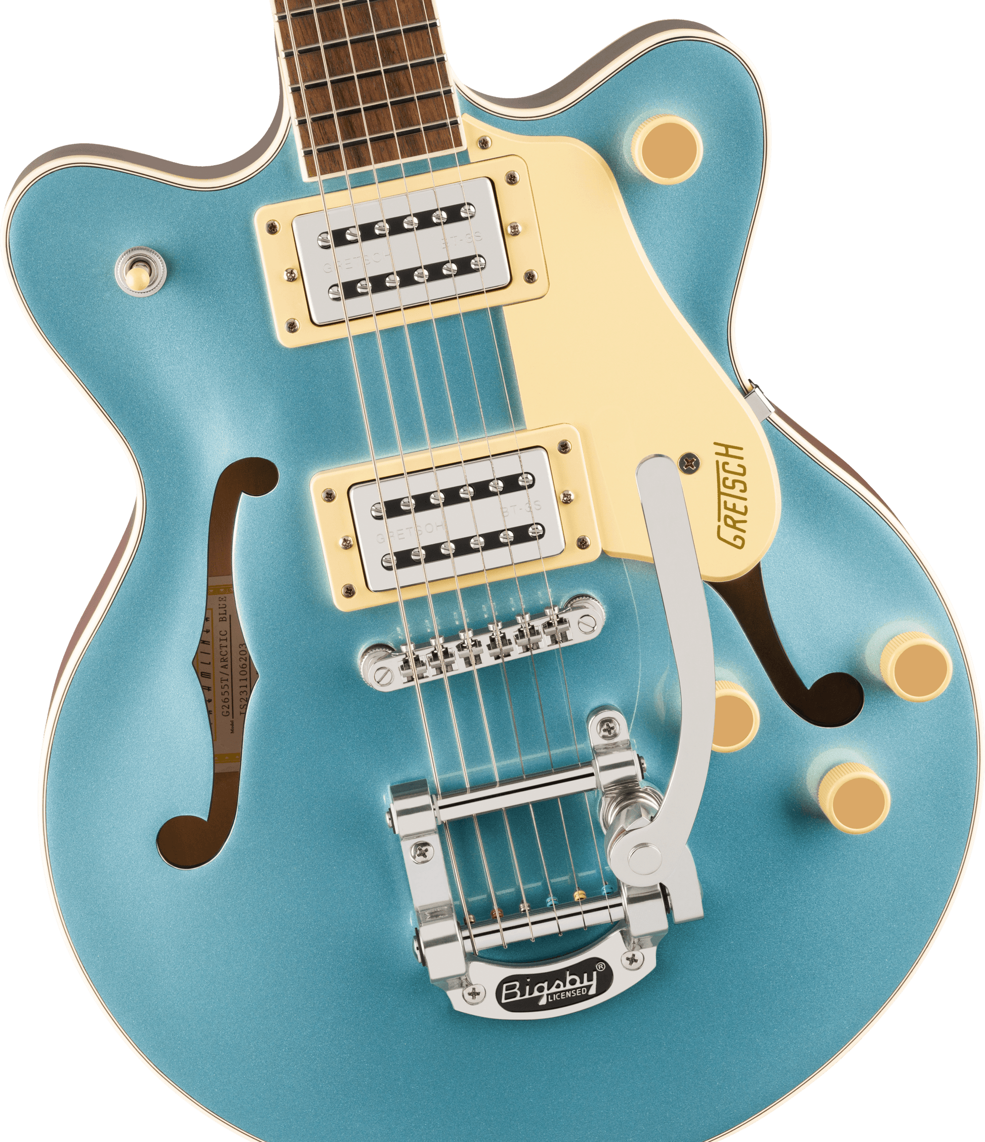 Gretsch G2655T Streamliner Center Block Jr Double-Cut with Bigsby Electric Guitar - Arctic Blue from Joondalup Music Centre 3