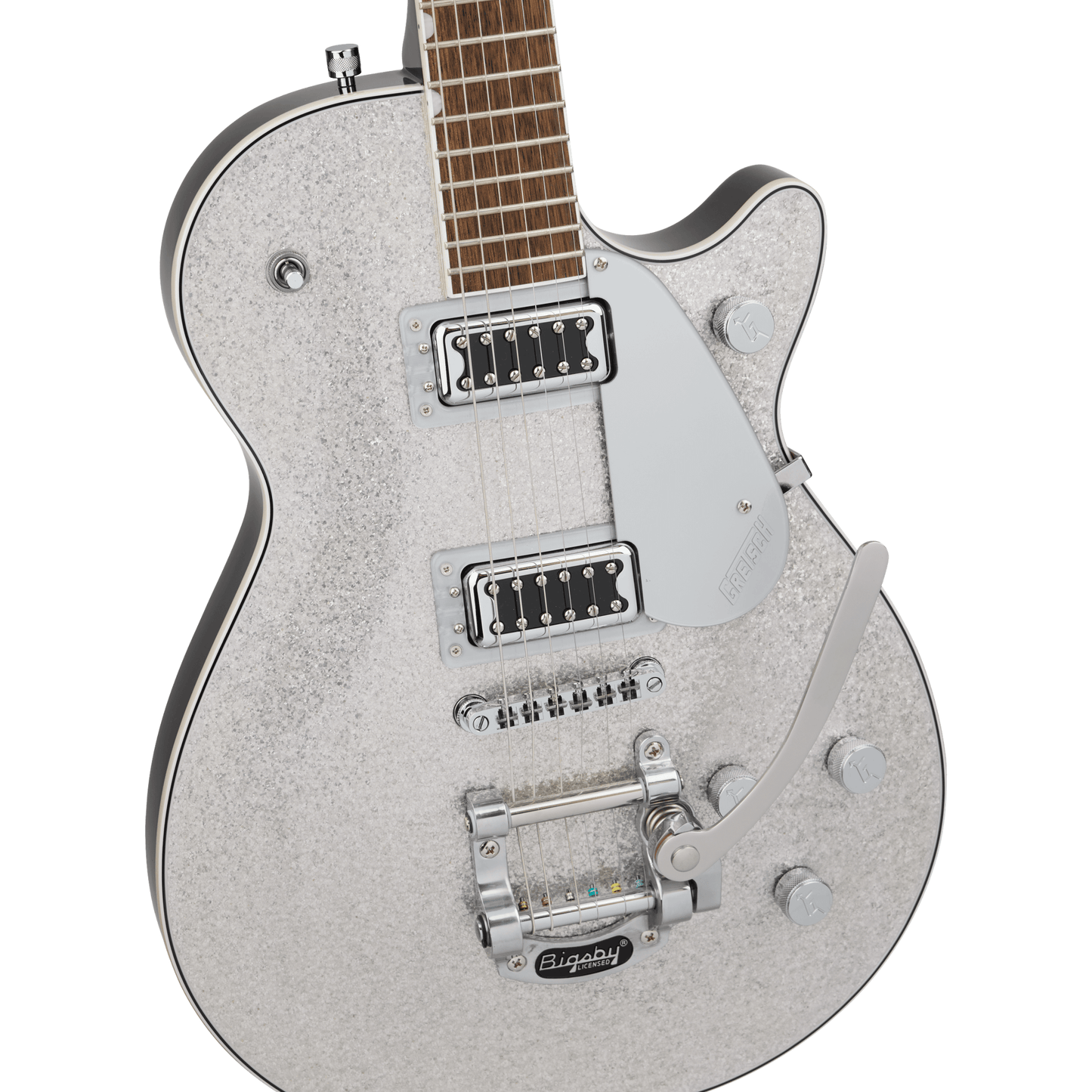 Gretsch G5230T Electromatic Sparkle Jet FT Single-Cut W/Bigsby - Silver Sparkle from Joondalup Music Centre 3