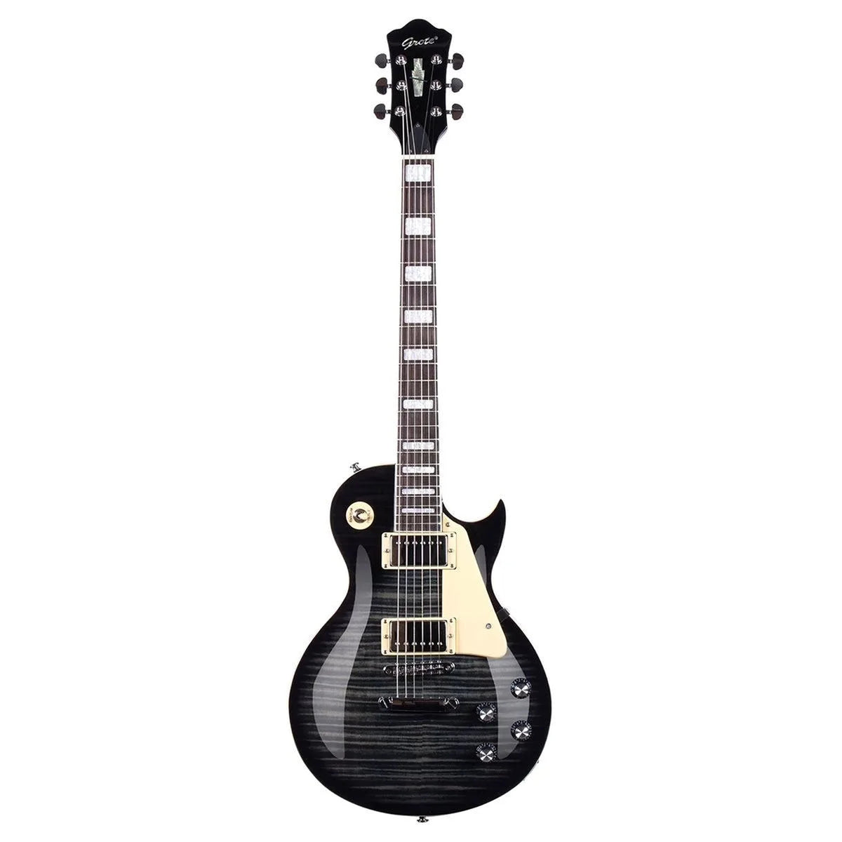Grote GTLP-02 Electric Guitar - Flame Maple Black