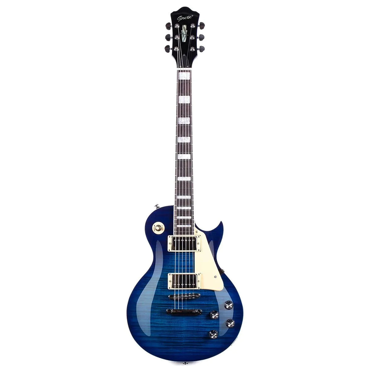 Grote GTLP-02 Electric Guitar - Flame Maple Blue