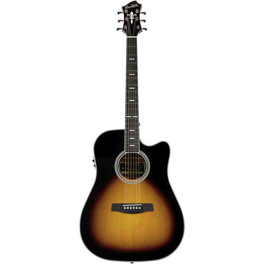 Hagstrom Siljan II Series Acoustic Guitar w/Cutaway - Tobacco Sunburst