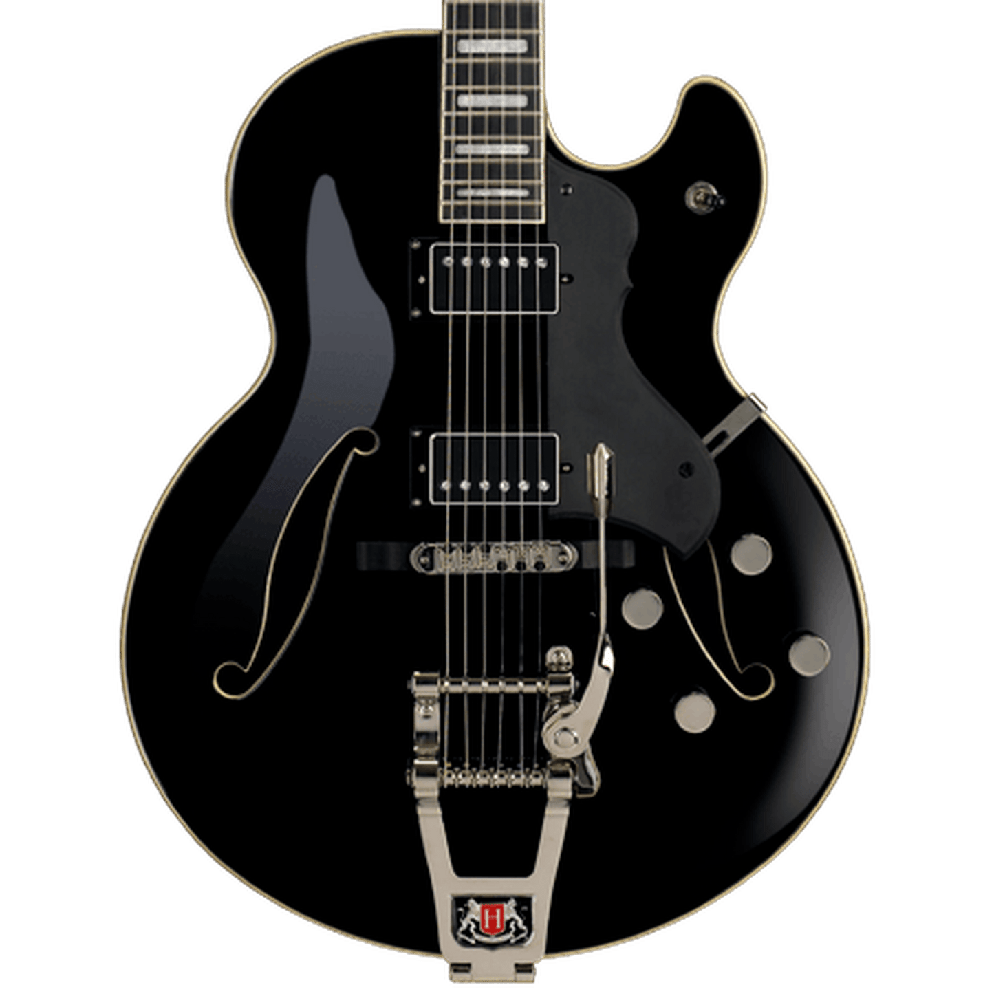 Hagstrom Tremar HJ500 Hollow Body Electric Guitar - Black Gloss - Joondalup Music Centre