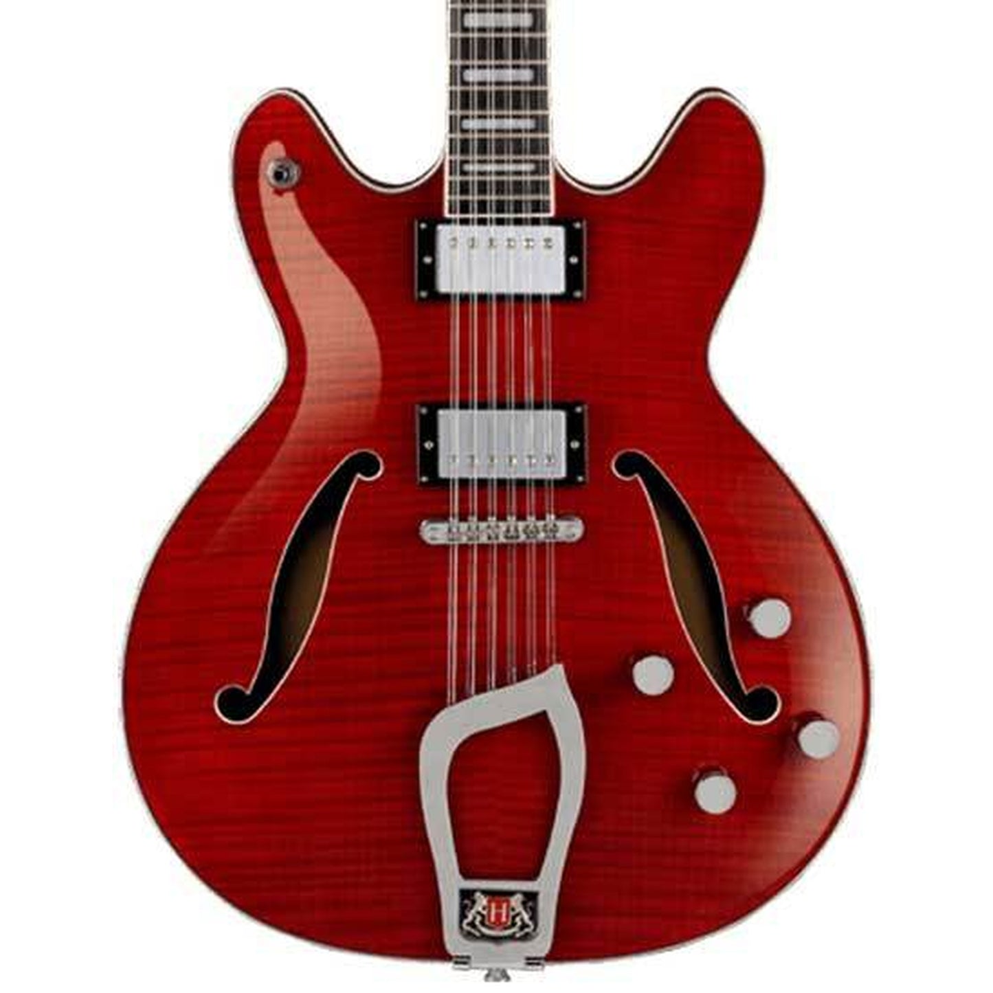 Hagstrom Viking Deluxe 12 String Semi-Hollow Guitar - Wild Cherry Transparent Gloss - Joondalup Music Centre