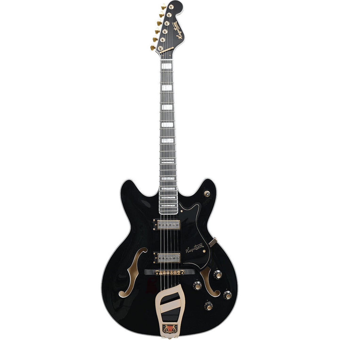 Hagstrom 67' Viking II Semi-Hollow Electric Guitar - Black Gloss - Joondalup Music Centre