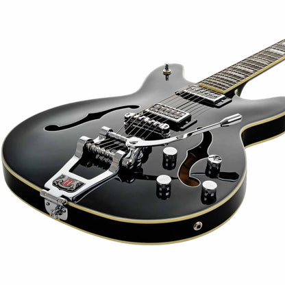 Hagstrom Tremar Viking Deluxe Baritone Electric Guitar - Black Gloss from Joondalup Music Centre 4