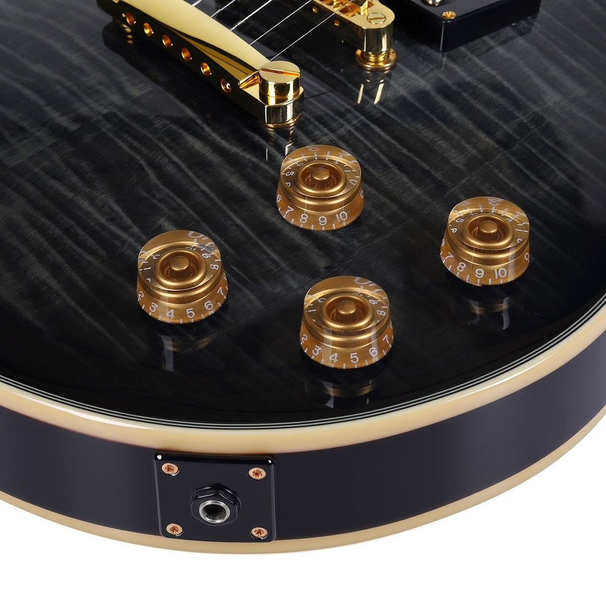 Grote GTLP-LM1 Electric Guitar - Flame Maple Black