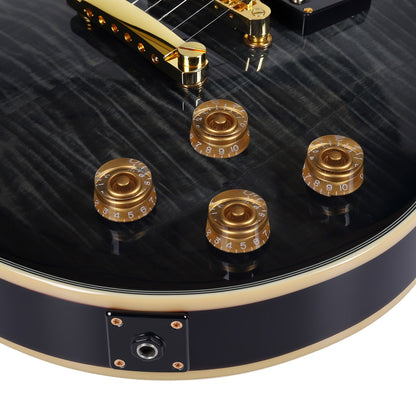 Grote GTLP-LM1 Electric Guitar - Flame Maple Black