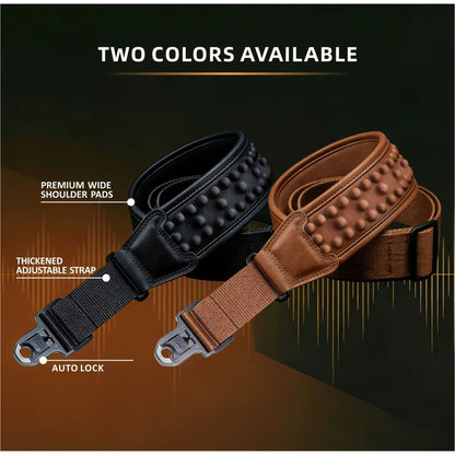 JMC Auto Lock Comfort Series Guitar Strap - Black