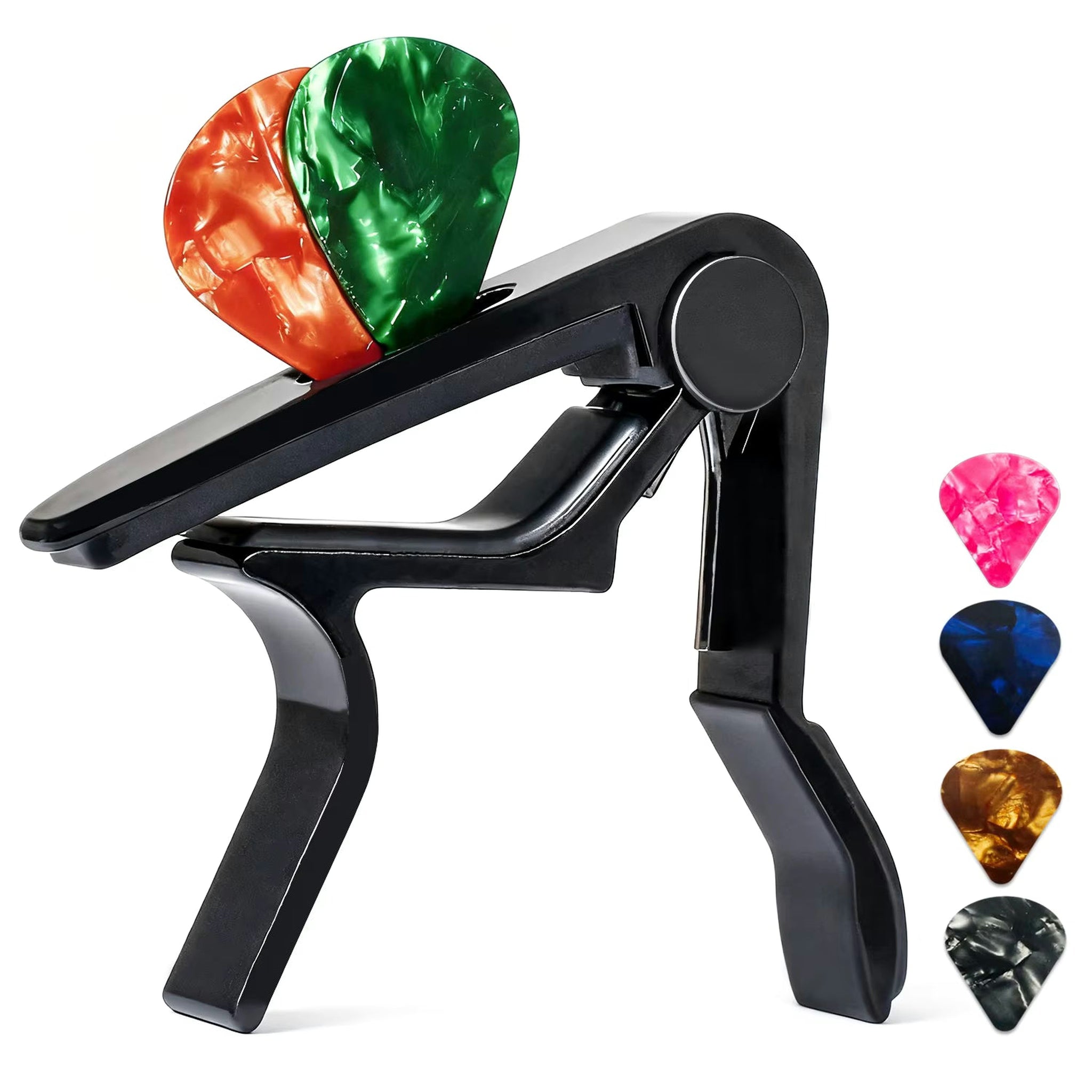 JMC Capo Acoustic/Electric w Picks - Black