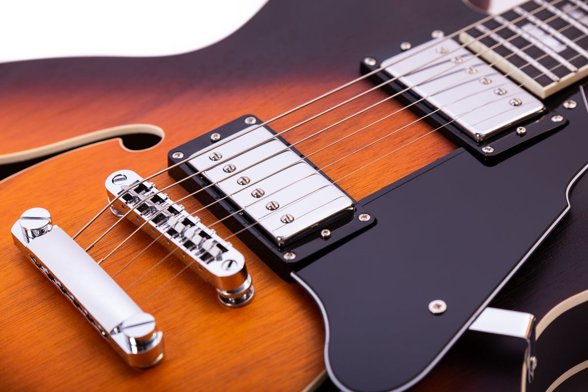 Grote 335-08 Semi-Hollow Body Electric Guitar - Vintage Sunburst
