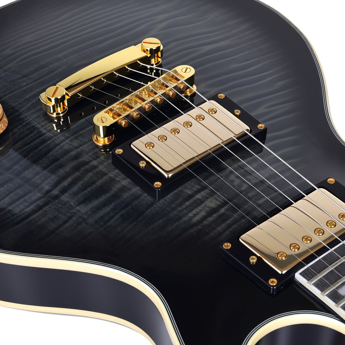 Grote GTLP-LM1 Electric Guitar - Flame Maple Black