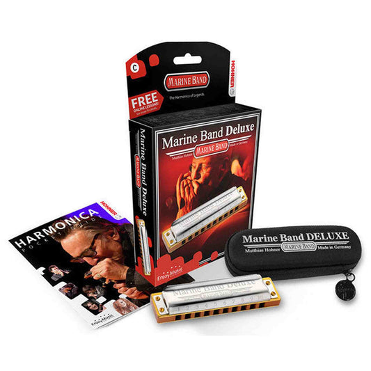 Hohner Marine Band Deluxe Harmonica - Bb from Joondalup Music Centre