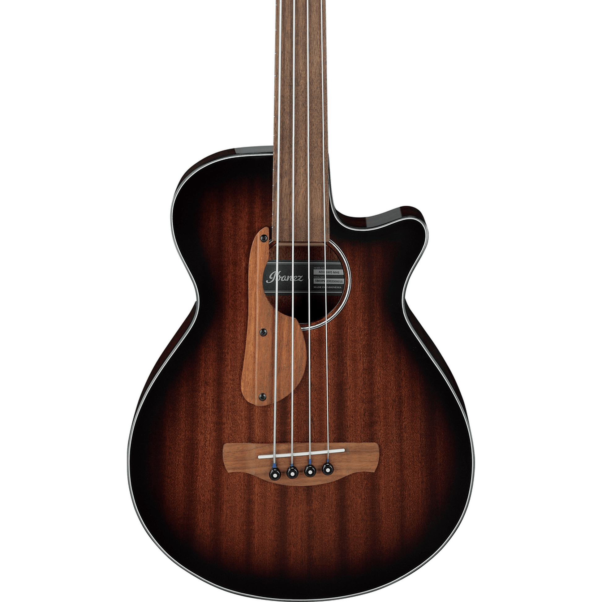 Ibanez AEGB24FE MHS Fretless Acoustic Bass - Sunburst High Gloss from Joondalup Music Centre 4
