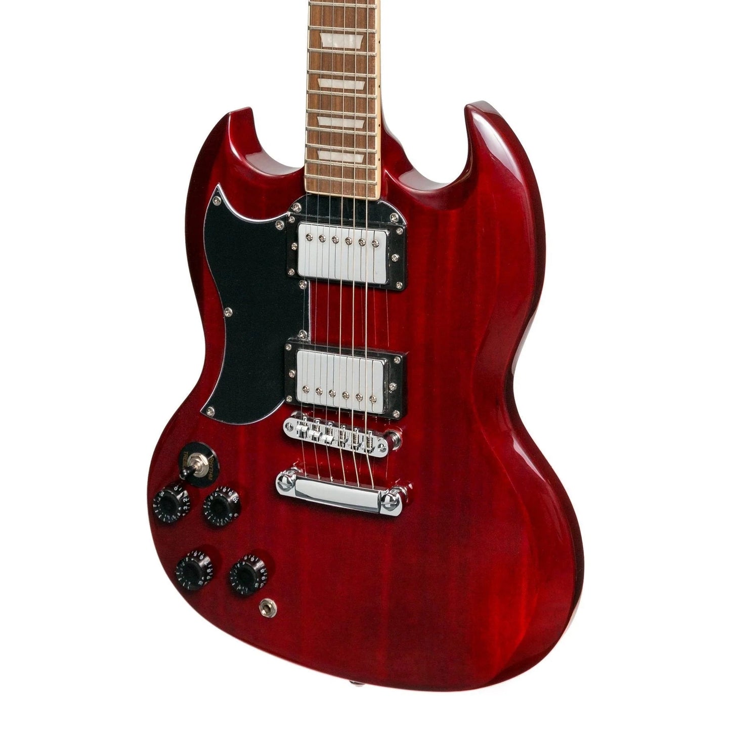 J&D Luthiers SG-Style Left Handed Electric Guitar - Cherry - Joondalup Music Centre