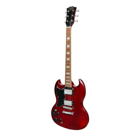 J&D SG Style Left Handed Electric Guitar Pack - Cherry Red - Joondalup Music Centre body