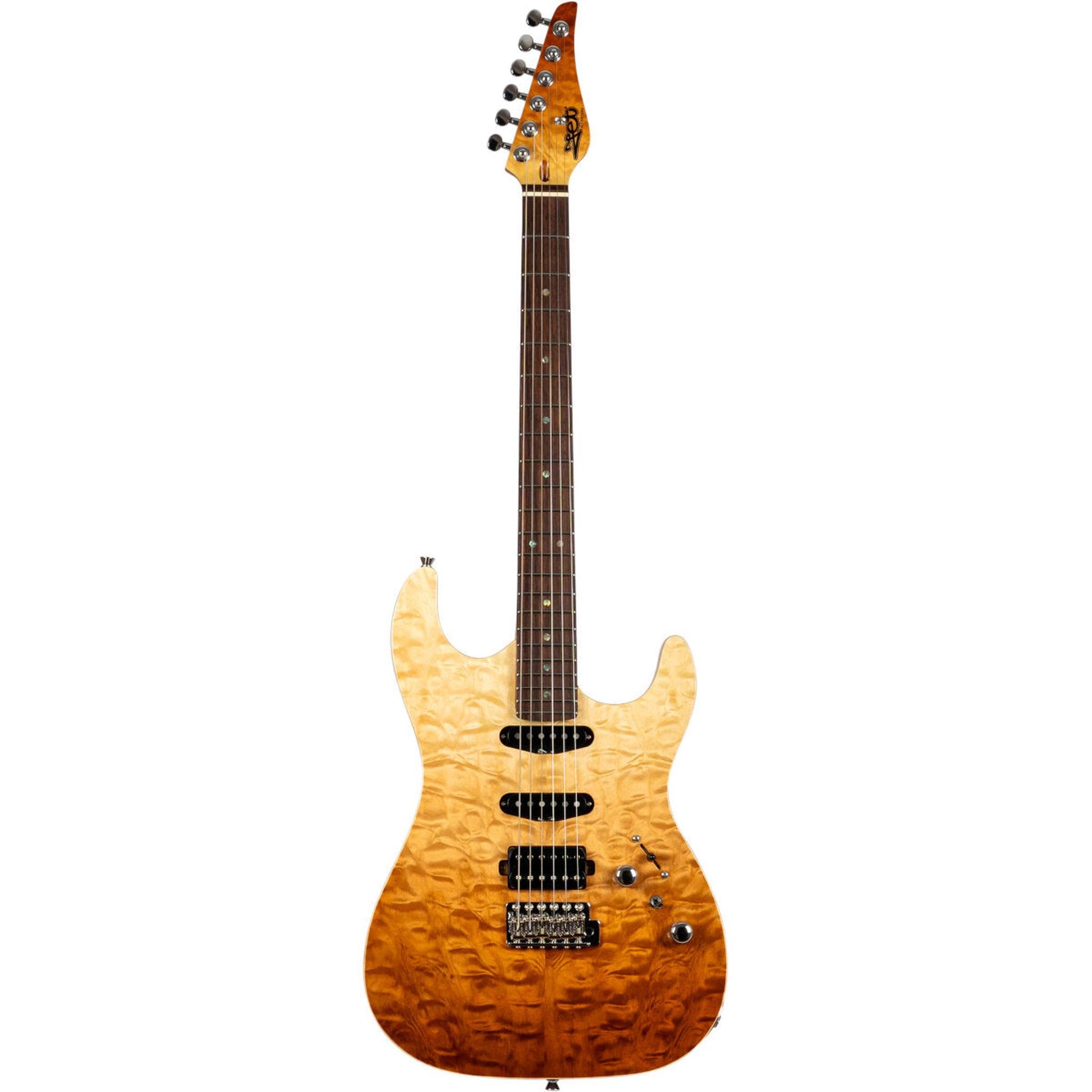 JET JS-45 Elite Quilt Top HSS Electric Guitar - Fireburst - ELECTRIC GUITAR - [shop-name]