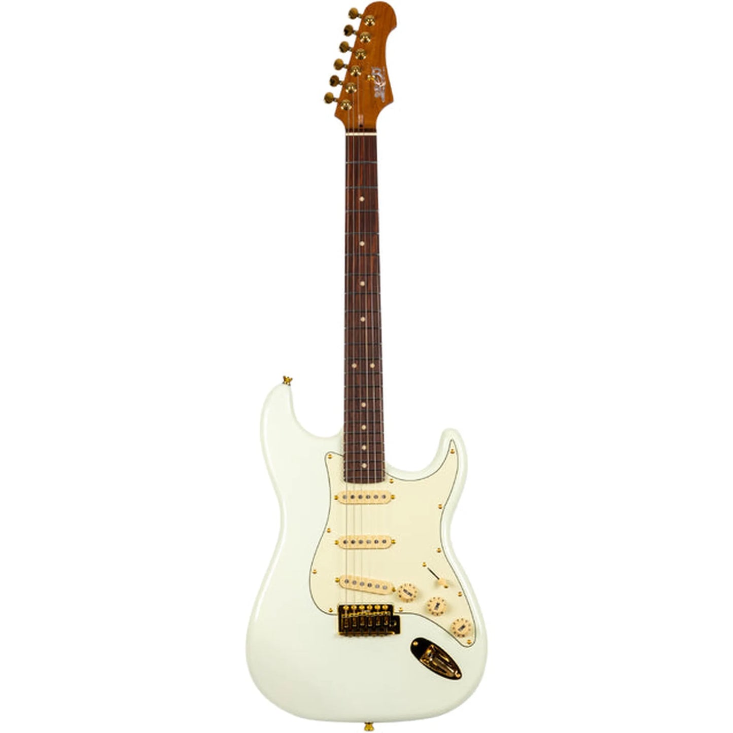 JET JS-380-OW-G Electric Guitar - Olympic White - Gold Hardware from Joondalup Music Centre