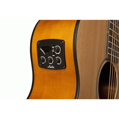 Ashton JJR20EQNTM Junior Jumbo Acoustic Guitar - Natural - Joondalup Music Centre