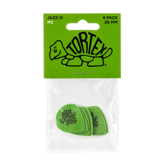 Jim Dunlop .88 mm Tortex Jazz 3 XL Guitar Pick Player Pack - 12 pack