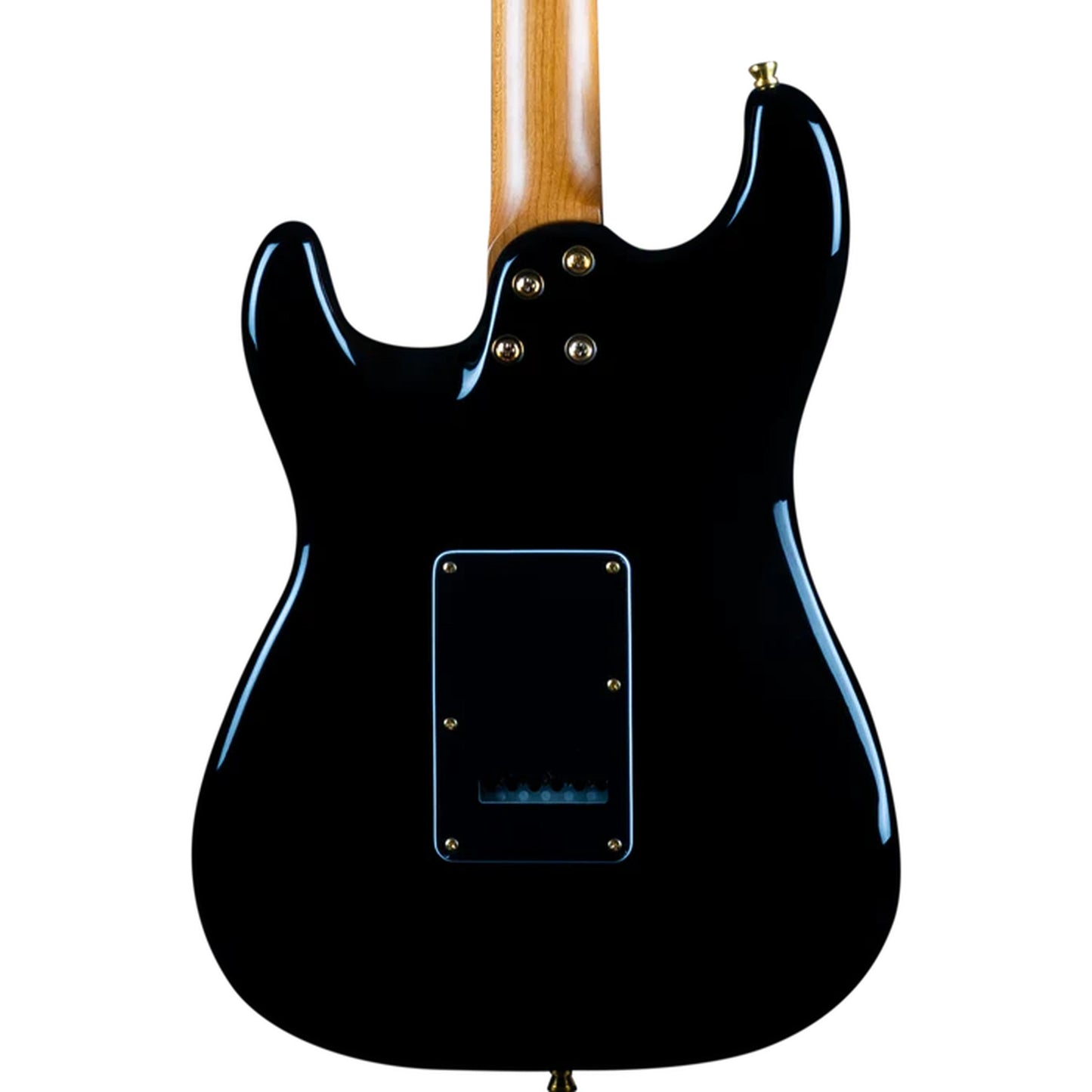 Jet JS-400-BKG HSS Strat Style Electric Guitar - Black w Gold Hardware