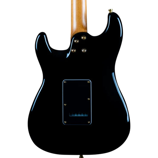 Jet JS-400-BKG HSS Strat Style Electric Guitar - Black w Gold Hardware