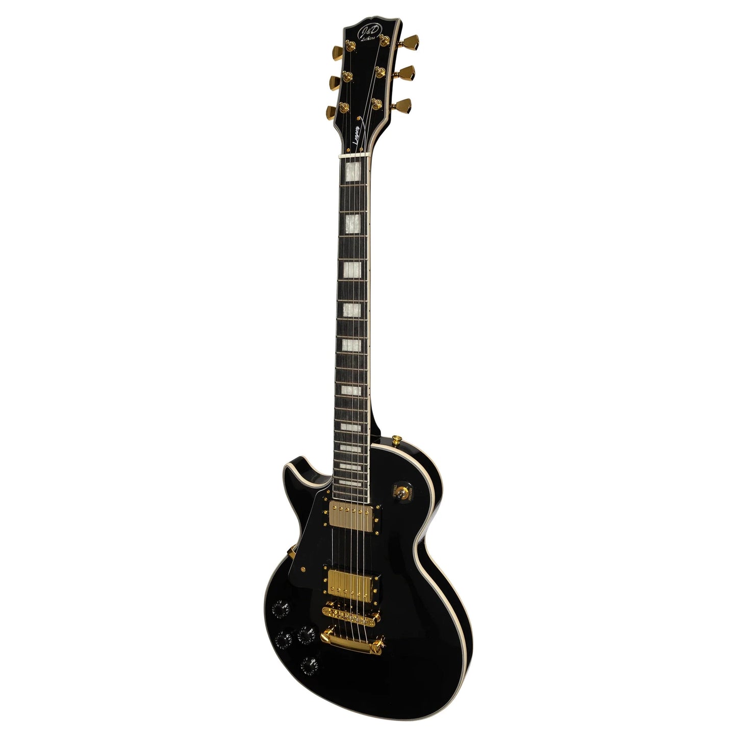J&D Luthiers LP Custom Style Left Handed Electric Guitar - Black from Joondalup Music Centre