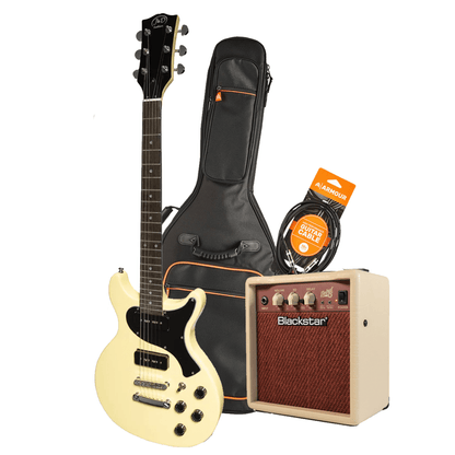 J&D Luthiers LP Junior P-90 Electric Guitar Pack - Cream from Joondalup Music Centre