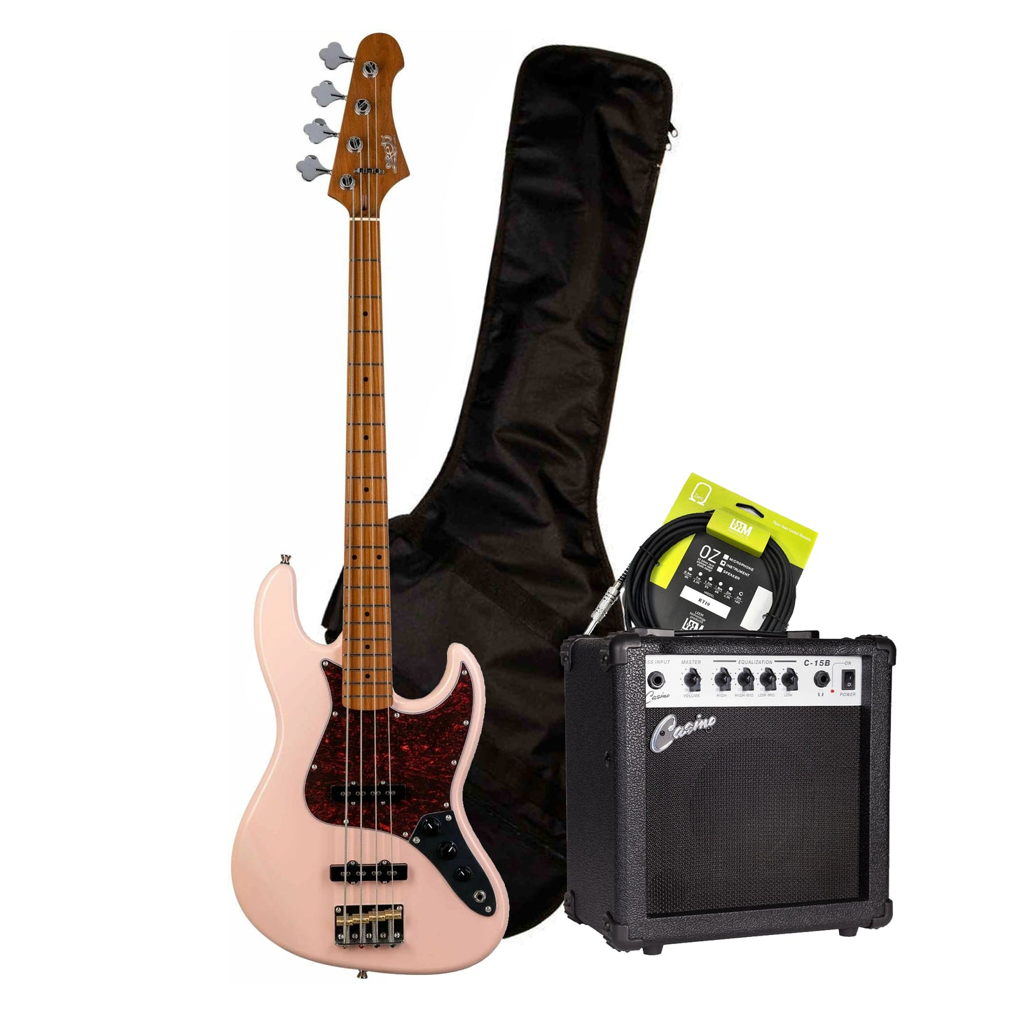 JET JJB-300-PK Electric Bass Pack - Pink