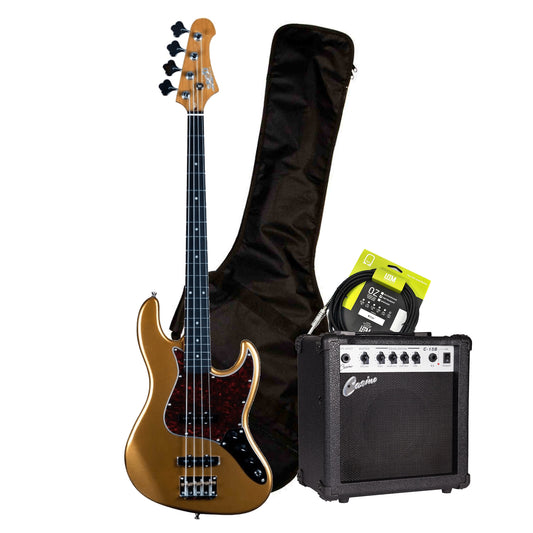 JET JJB-300-GD-R Electric Bass Pack - Gold