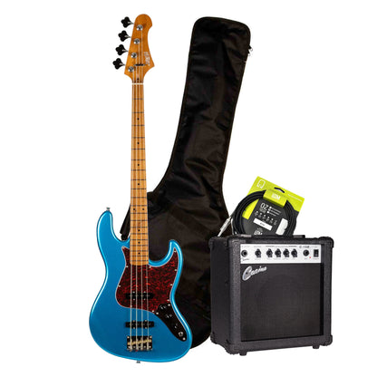 JET JJB-300-LPB Electric Bass Pack - Lake Placid Blue