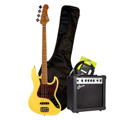 JET JJB-300-VYW Electric Bass Pack - Vintage Yellow