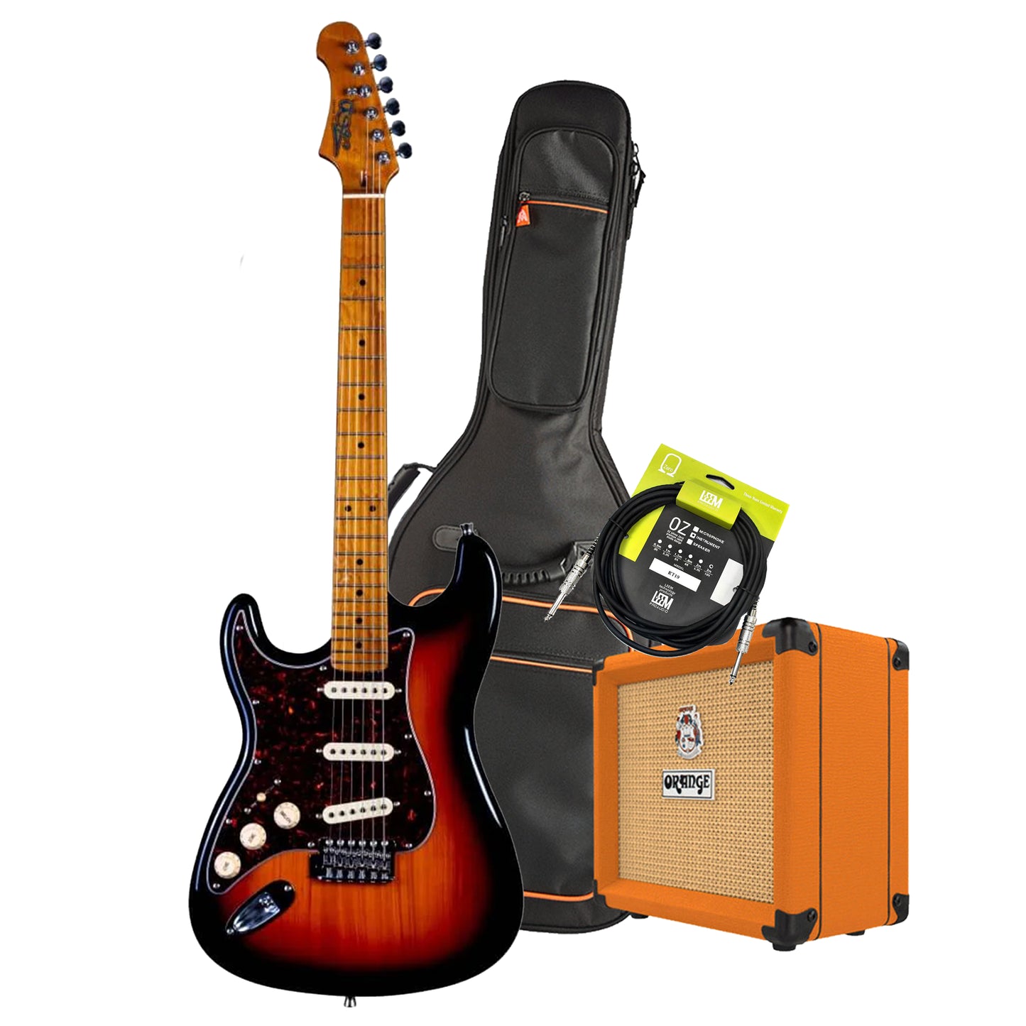 Jet JS-300-SB-LH Left Hand Electric Guitar Pack - Sunburst