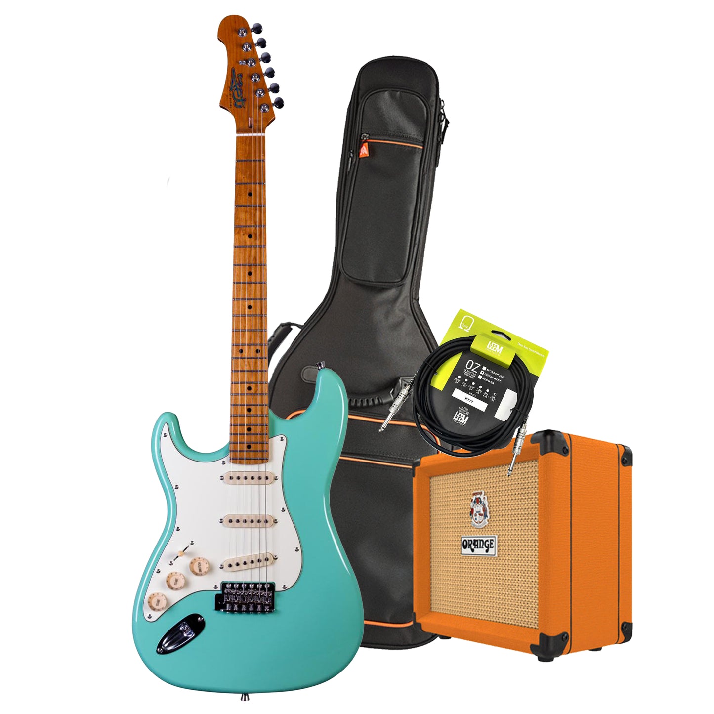 Jet JS-300-SFG-LH Left Hand Electric Guitar Pack - Surf Green