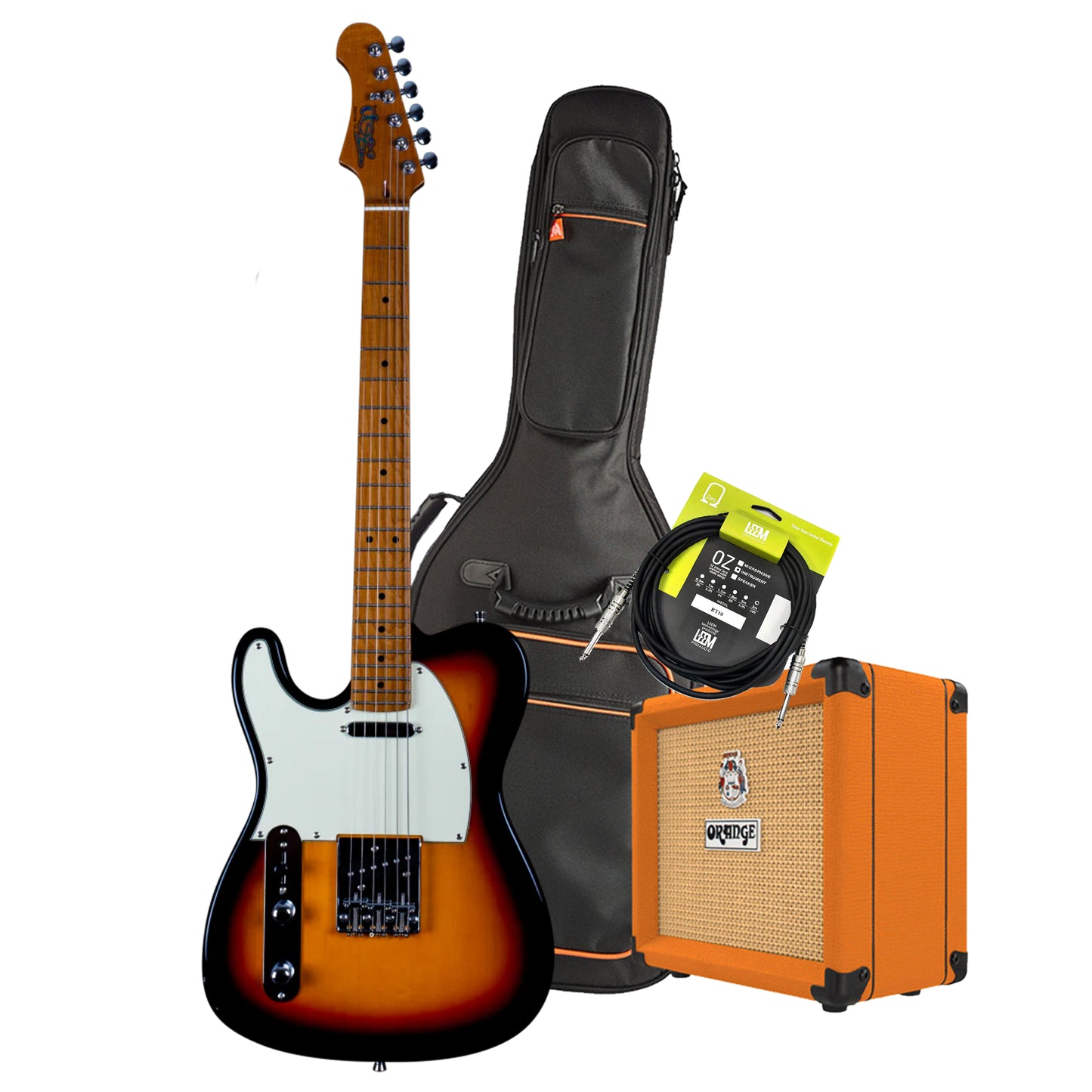 Jet JT-300-SB-LH Left Hand Electric Guitar Pack - Sunburst