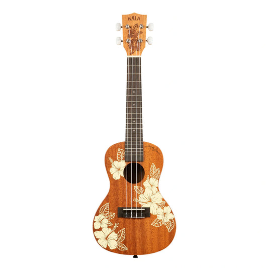 Kala Hibiscus Concert Ukulele w/Bag