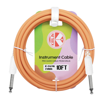 Kirlin Entry 24 Instrument Cable Mango Orange - 10ft