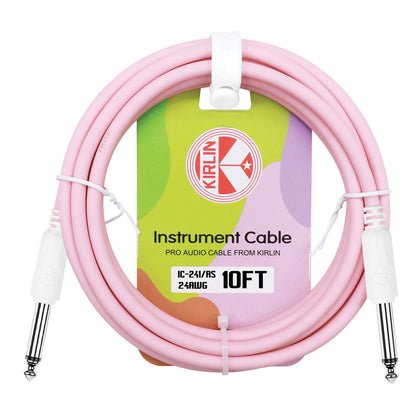 Kirlin Entry 24 Instrument Cable Rose Pink - 10ft