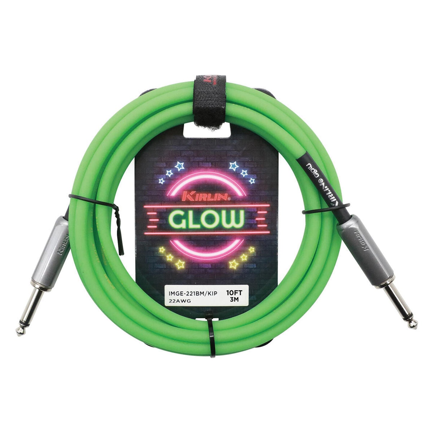 Kirlin 10ft Glow Instrument Cable - Kiwi Pop